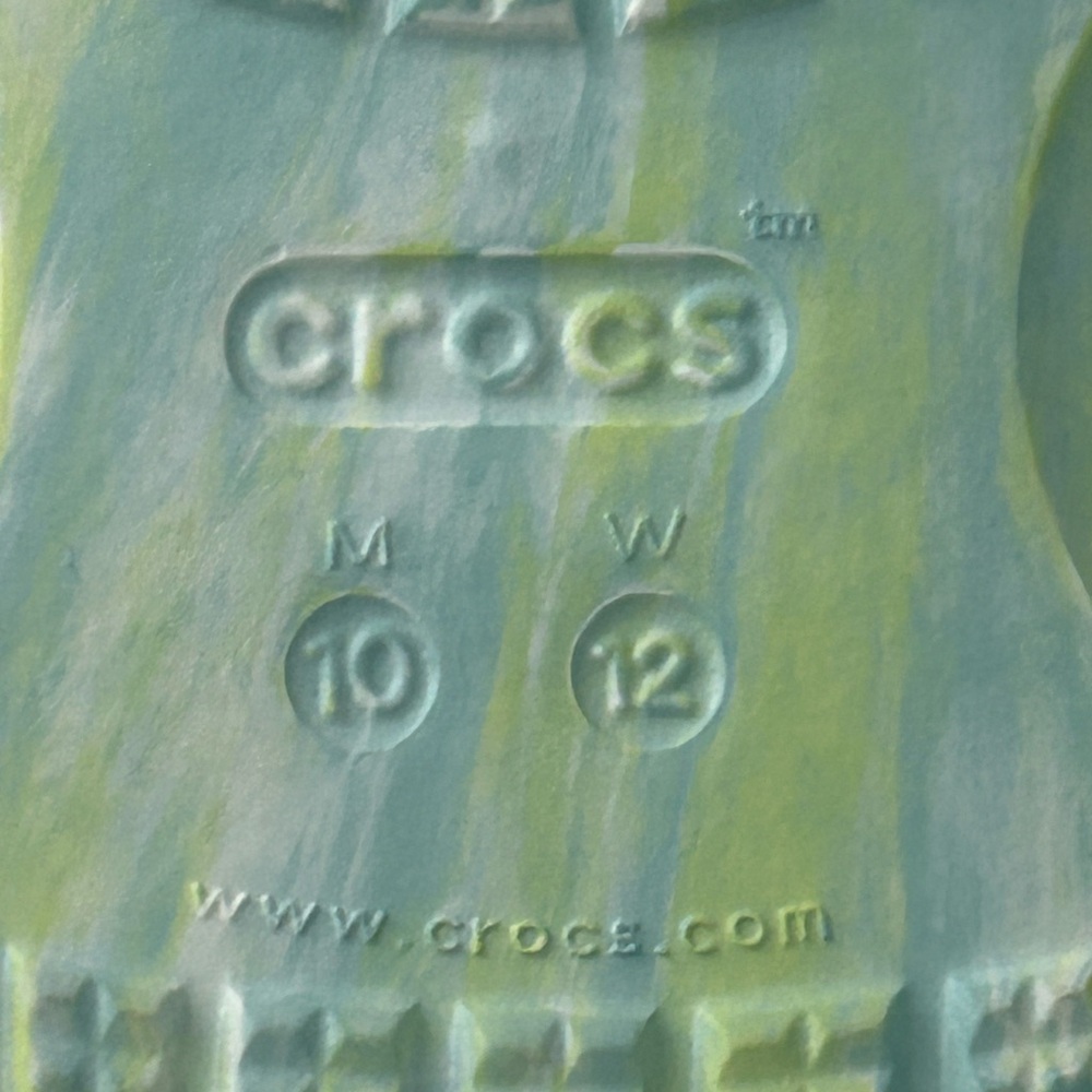 Crocs Classic Unisex Pure Water Marbled Slide Sandals Men’s 10 Women’s 12 - Picture 9 of 9